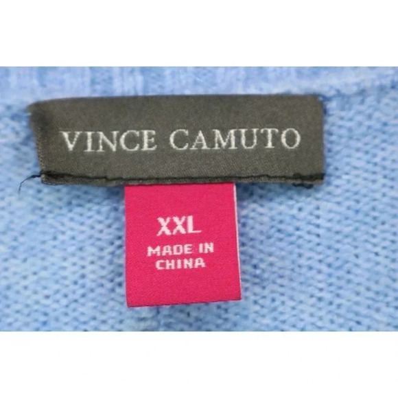 Vince Camuto Marine Blue Women's V-Neck Sweater-Size XXL-New w/Tags - Picture 4 of 12